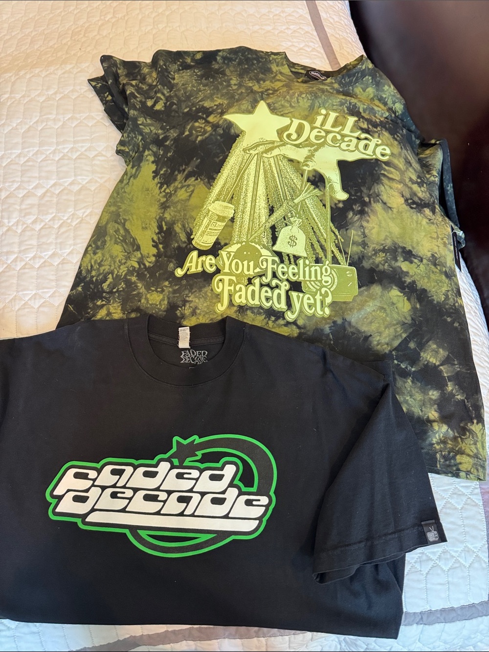 Faded Decade Mens Tie-Dye Graphic Tee Lot